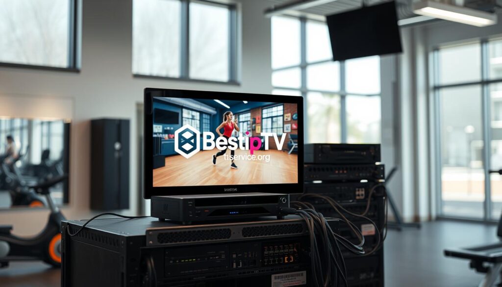 IPTV streaming setup for fitness studios