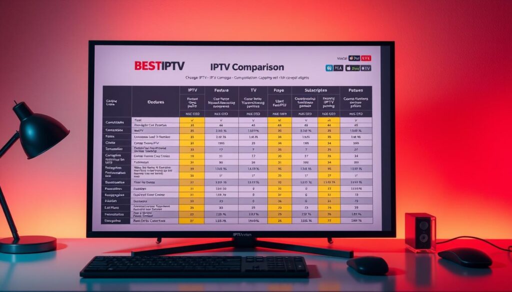 iptv plans comparison chart